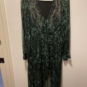 Haute Hippie Silk Chiffon Maxi Dress Size S